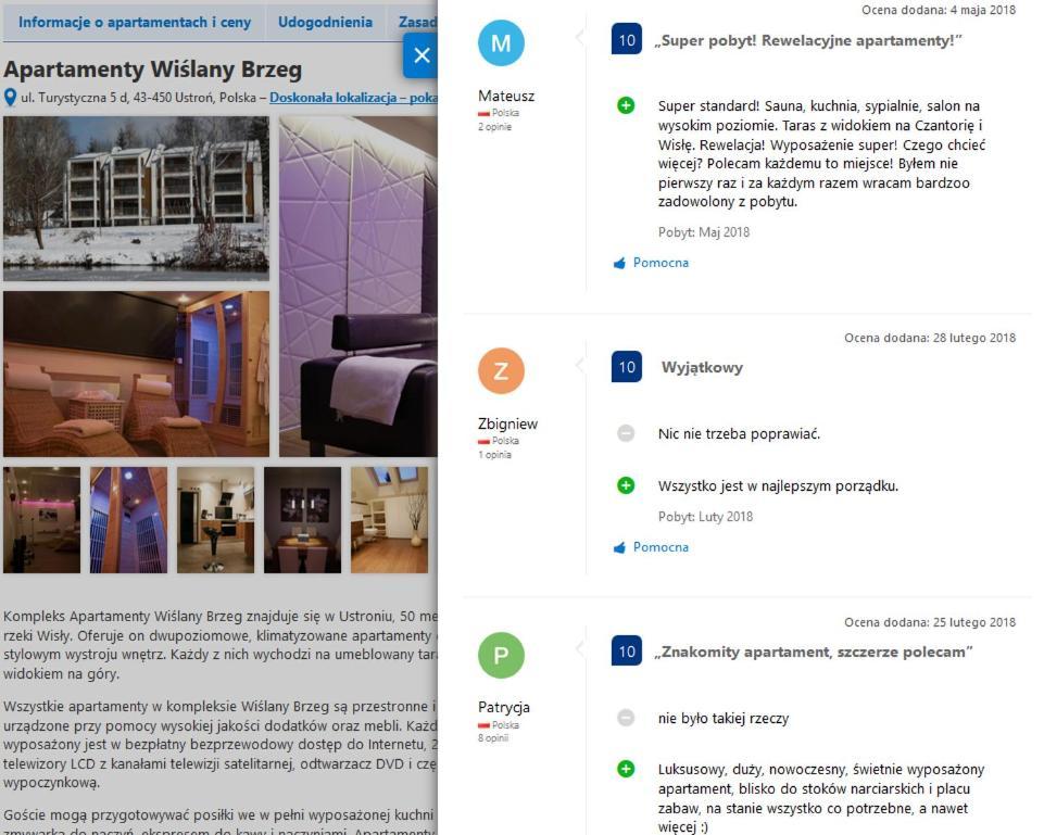 Apartamenty Wislany Brzeg 乌斯特龙 外观 照片